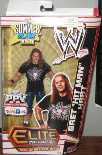 0698887584906 - WWE ELITE COLLECTION EXCLUSIVE BEST OF PAY-PER-VIEW BRET HART ACTION FIGURE (BUILD MICHAEL COLE) BY WWE