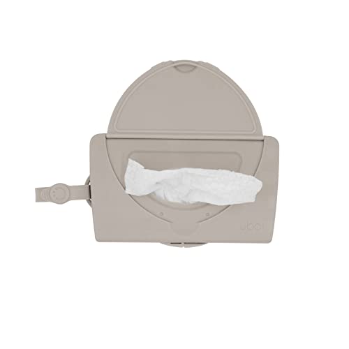 0698904102038 - UBBI ON-THE-GO BABY WIPES DISPENSER, PORTABLE WIPES CONTAINER FOR TRAVEL, DIAPER BAG ACCESSORY MUST HAVE FOR NEWBORNS, REUSABLE WIPES HOLDER, TAUPE