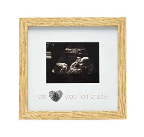 0698904141006 - REECE STUDIO THUMBPRINT SONOGRAM NATURAL FRAME, ULTRASOUND PICTURE FRAME, NURSERY WALL DÉCOR, GENDER NEUTRAL BABY KEEPSAKE FRAME, FAMILY KEEPSAKE, GIFT FOR NEW AND EXPECTING PARENTS
