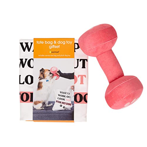 0698904510710 - PEARHEAD DUMBBELL DOG TOY AND TOTE BAG SET