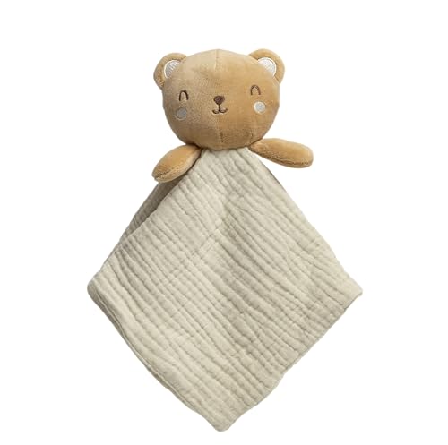 0698904750093 - PEARHEAD BEAR SNUGGLE BLANKET, SOFT LOVEY BLANKET FOR BABIES, SNUGGLE TOY FOR NEWBORNS, GENDER-NEUTRAL BABY SECURITY BLANKET, ORGANIC COTTON MUSLIN BABY BLANKET