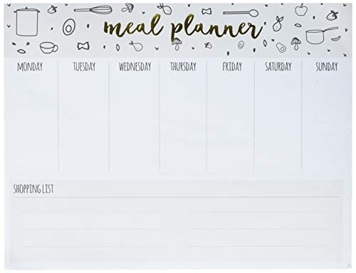 0698904870715 - PEARHEAD MEAL PLANNER PAD, MAGNET MEAL PREP PLANNER, GROCERY SHOPPING LIST