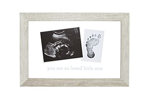 0698904955191 - KATE & MILO YOU ARE SO LOVED LITTLE ONE FLOATING SONOGRAM AND BABYPRINT FRAME, ULTRASOUND PICTURE AND BABY HANDPRINT OR BABY FOOTPRINT FRAME, GENDER-NEUTRAL BABY FRAME, RUSTIC