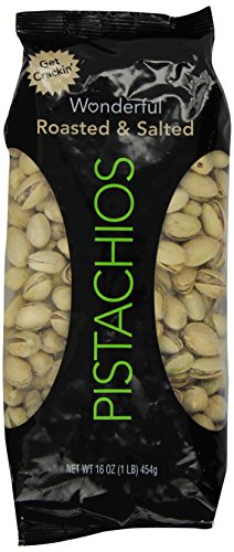 0699037877671 - WONDERFUL PISTACHIOS, 16-OUNCE BAG, ROASTED AND SALTED.