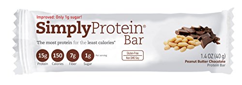 0699037976152 - SIMPLY PROTEIN BAR, PEANUT BUTTER CHOCOLATE, GF AND VEGAN, 1.4 OUNCE (PACK OF 15)