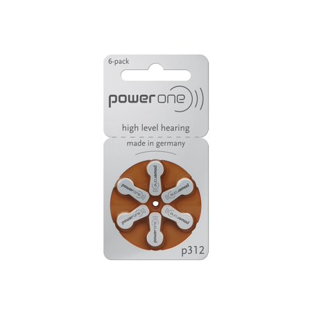 0699107656595 - POWER ONE P312 HEARING AID BATTERY (10 PACKS OF 6 EACH)