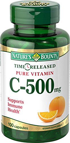 0699107666396 - NATURE'S BOUNTY VITAMIN C, 500MG, TIME RELEASE, 100 CAPSULES (PACK OF 2)