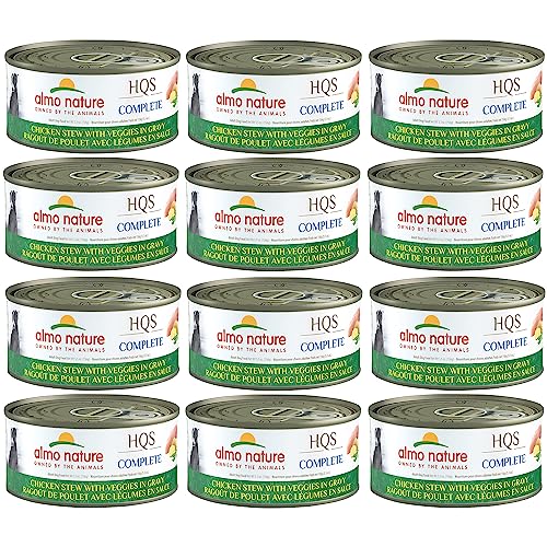 0699184011355 - PHILLIPS FEED & PET SUPPLY ALMO NATURE: HQS COMPLETE DOG 12 PACK: CHICKEN STEW WITH VEGGIES IN GRAVY - 5.5 OZ CANS, ADULT DOG CANNED WET FOOD, DAILY MEAL, GRAIN FREE