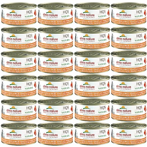 0699184011768 - PHILLIPS FEED & PET SUPPLY ALMO NATURE: HQS NATURAL CAT 24 PACK: CHICKEN WITH PUMPKIN IN BROTH - 5.3OZ CANS, SUPPLEMENTAL, CAT CANNED WET FOOD, GRAIN FREE, LIMITED INGREDIENT