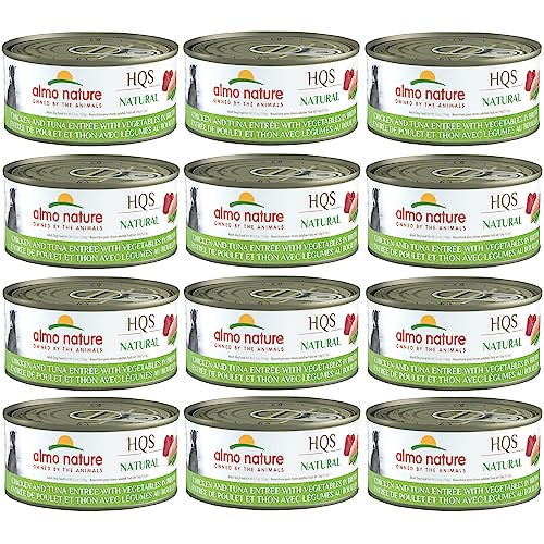 0699184012130 - PHILLIPS FEED & PET SUPPLY ALMO NATURE: HQS NATURAL DOG 12 PACK: CHICKEN & TUNA ENTREE WITH VEGETABLES IN BROTH -5.5OZ CANS, SUPPLEMENTAL DOG CANNED WET FOOD, LIMITED INGREDIENT
