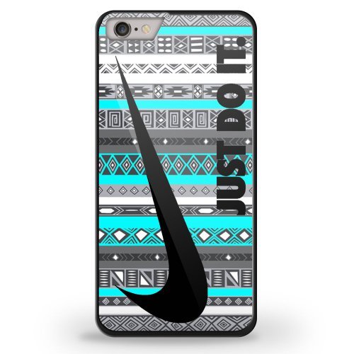 6994746645073 - NIKE JUST DO IT AZTEC BLUE FOR IPHONE AND SAMSUNG GALAXY TPU CASE (IPHONE 6 BLACK)
