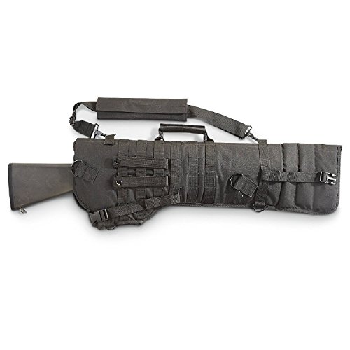 0699618831122 - GOLDEN EYE TACTICAL RIFLE OR SHOTGUN SCABBARD BLACK W/ CARRY HANDLE AND PADDED SHOULDER STRAP
