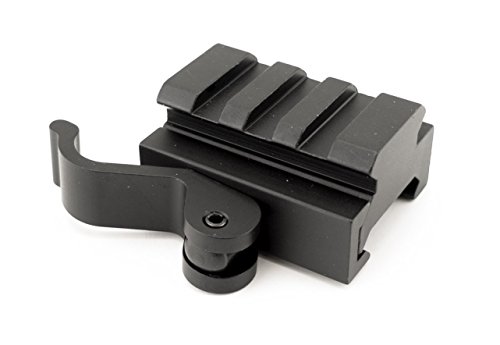 0699618831764 - TACTICAL LOW PROFILE 3 SLOT PICATINNY RISER MOUNT WITH QUICK RELEASE, FOR RED DOTS, SCOPES, AND OPTICS (0.5 INCH H X 1.5 INCH L) BY GOLDEN EYE TACTICAL