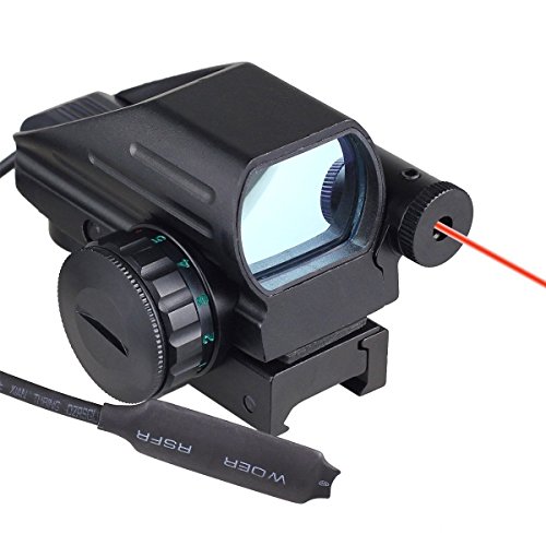 0699618831931 - HOLOGRAPHIC LASER SIGHT SCOPE REFLEX 4 RED GREEN DOT RETICLE PICATINNY RAIL W/ PRESSURE SWITCH BY GOLDEN EYE TACTICAL