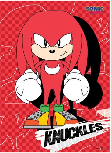 0699858952892 - GREAT EASTERN ENTERTAINMENT SONIC CLASSIC KNUCKLES WALL SCROLL, 33 BY 44-INCH