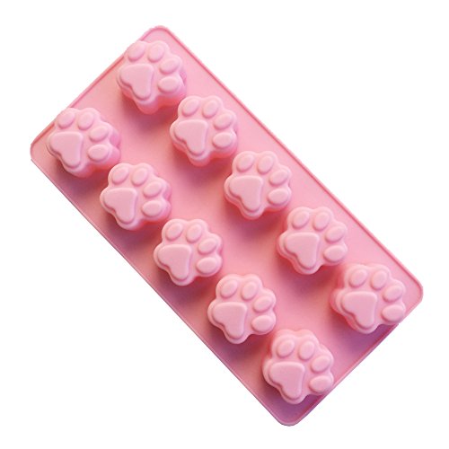 0699901936114 - ALWAYS YOUR CHEF CANDY MAKING MOLDS 10-CAVITY CUTE BEAR PAW SILICONE CHOCOLATES MOLDS/ICE CUBE TRAYS, GREAT MOLDS FOR MAKING JELLO/MINI CUPCAKE,RANDOM COLOR