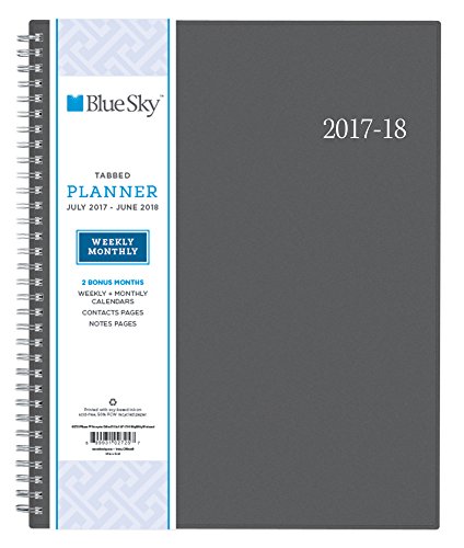 0699931027257 - BLUE SKY 2017-2018 ACADEMIC YEAR WEEKLY & MONTHLY PLANNER, TWIN-WIRE BOUND, 8.5 X 11, ENTERPRISE