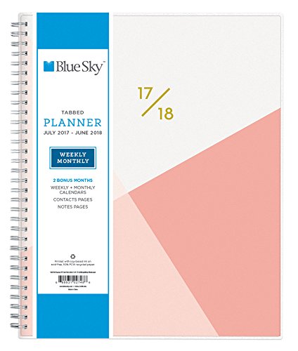 0699931027486 - BLUE SKY 2017-2018 ACADEMIC YEAR WEEKLY & MONTHLY PLANNER, TWIN-WIRE BOUND, 8.5 X 11, CALI PINK
