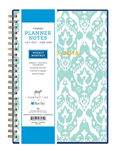 0699931035320 - DABNEY LEE FOR BLUE SKY 2017-2018 ACADEMIC YEAR WEEKLY & MONTHLY PLANNER WITH NOTES, TWIN-WIRE BOUND, 5.8 X 6.2, BLUE ELSIE