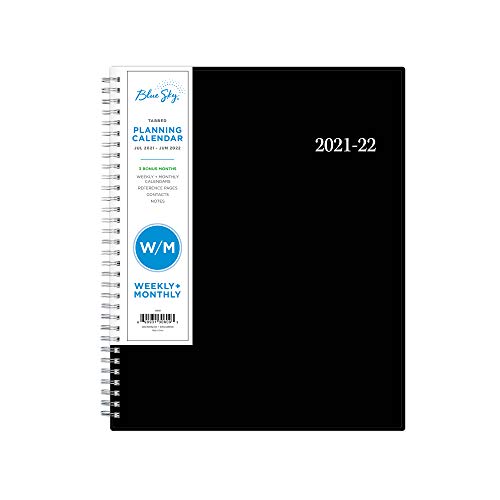 0699931306093 - BLUE SKY 2021-2022 ACADEMIC YEAR WEEKLY & MONTHLY PLANNER, 8.5 X 11, FLEXIBLE COVER, WIREBOUND, ENTERPRISE