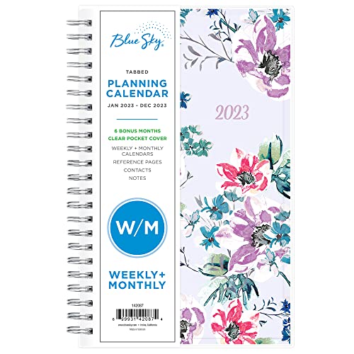 0699931420874 - BLUE SKY 2023 WEEKLY AND MONTHLY PLANNER, JANUARY - DECEMBER, 5 X 8, CLEAR POCKET COVER, WIREBOUND, LAILA
