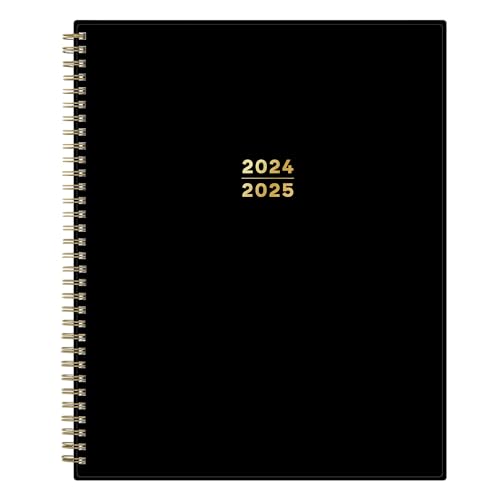 0699931506585 - BLUE SKY 2024-2025 ACADEMIC YEAR WEEKLY AND MONTHLY PLANNER, 8.5 X 11, FLEXIBLE COVER, WIREBOUND, BLACK