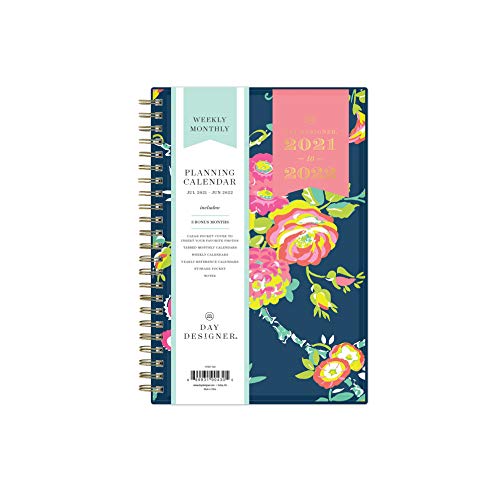 0699931904305 - DAY DESIGNER FOR BLUE SKY 2021-2022 ACADEMIC YEAR WEEKLY & MONTHLY PLANNER, 5 X 8, FLEXIBLE COVER, WIREBOUND, PEYTON NAVY (107927-A22)