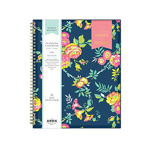 0699931904312 - DAY DESIGNER FOR BLUE SKY 2021-2022 ACADEMIC YEAR WEEKLY & MONTHLY PLANNER, 8.5 X 11, FLEXIBLE COVER, WIREBOUND, PEYTON NAVY (107924-A22)