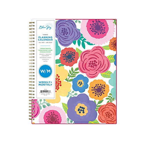 0699931904367 - BLUE SKY 2021-2022 ACADEMIC YEAR WEEKLY & MONTHLY PLANNER, 8.5 X 11, FLEXIBLE COVER, WIREBOUND, MAHALO (100149-A22)