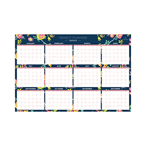 0699931906255 - DAY DESIGNER FOR BLUE SKY 2023 LAMINATED ERASABLE WALL CALENDAR, JANUARY 2023 - DECEMBER 2023, DOUBLE SIDED, 36 X 24, PEYTON NAVY (103632-23)