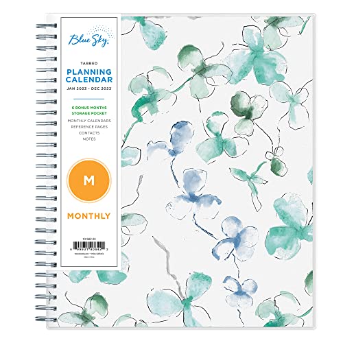 0699931906422 - BLUE SKY 2023 MONTHLY PLANNER, JANUARY - DECEMBER, 8 X 10, FROSTED COVER, WIREBOUND, LINDLEY (101582-23)