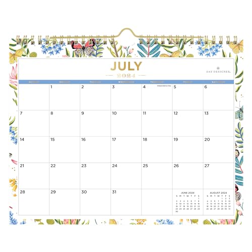 0699931909614 - BLUE SKY DAY DESIGNER FOR 2024-2025 ACADEMIC YEAR MONTHLY WALL CALENDAR, 11 X 8.75, WIREBOUND, FLUTTER (136694-A25)