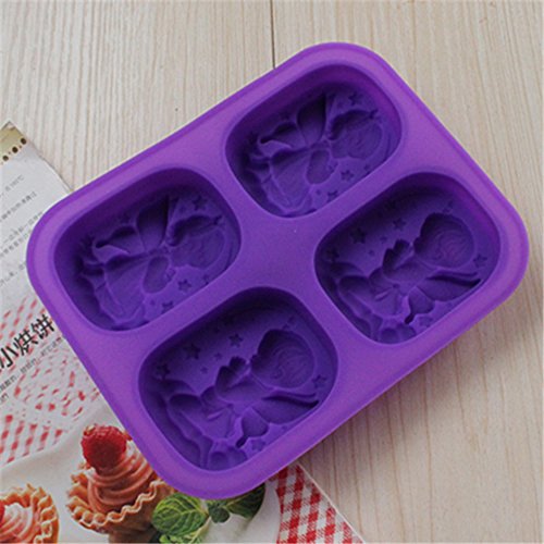 0699981492883 - ALWAYS YOUR CHEF SILICONE ELLIPSE ANGELS SHAPED SOAP MOLDS, RANDOM COLORS