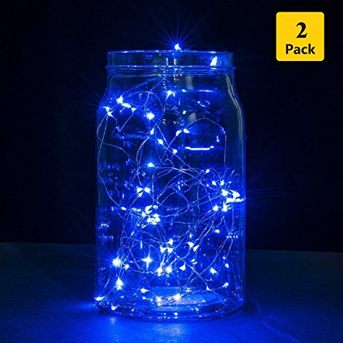0699981679970 - B-RIGHT 30LEDS COPPER WIRE FAIRY STRING LIGHT FOR BEDROOM HOME WEDDING PARTY CHRISTMAS TREE DECORATION (2PACK, BLUE)