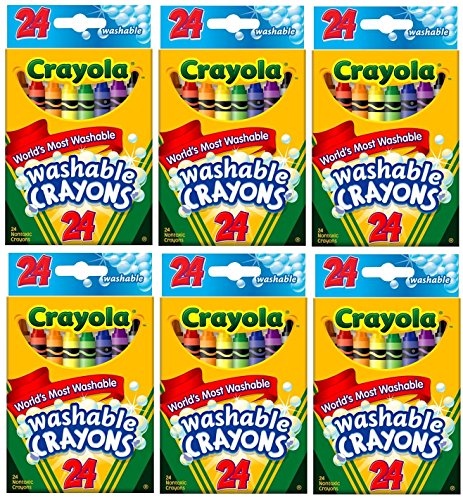 0700064835371 - CRAYOLA WASHABLE CRAYONS 24 IN A BOX (PACK OF 6) 144 CRAYONS IN TOTAL