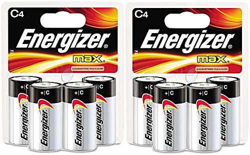0700064842676 - ENERGIZER C CELL ALKALINE BATTERY RETAIL PACK - 4-PACK (PACK OF 2, 8 BATTERIES T