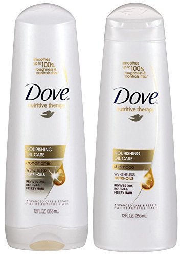 0700064845875 - DOVE NUTRITIVE THERAPY, NOURISHING OIL CARE, DUO SET SHAMPOO + CONDITIONER, 12 OUNCE, 1 EACH