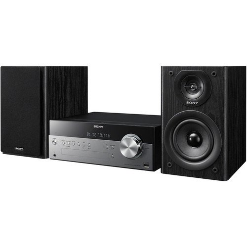 0700115638197 - SONY MICRO HI-FI SHELF SYSTEM WITH SINGLE DISC CD PLAYER, BLUETOOTH, USB INPUT, 2-WAY, BASS REFLEX SPEAKERS, AM/FM RADIO WITH 30 STATION PRESETS (20 FM / 10 AM), CLOCK WITH SEPARATE SLEEP AND PLAY TIMERS, SELECTABLE BASS BOOST AND ADJUSTABLE BASS/TREBLE,