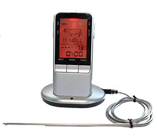 0700118819685 - WIRELESS OVEN AND GRILL THERMOMETER WITH TIMER DIGITAL DISPLAY LONG RANGE ALL MEAT