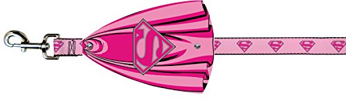 0700146125086 - SUPERMAN DC COMICS SUPERHERO PINK LOGO DOG LEASH CAPE
