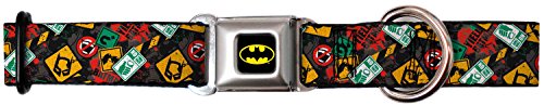 0700146205795 - BATMAN DC COMICS SUPERHERO STREET SIGN COLLAGE SEATBELT FUN PET DOG CAT COLLAR