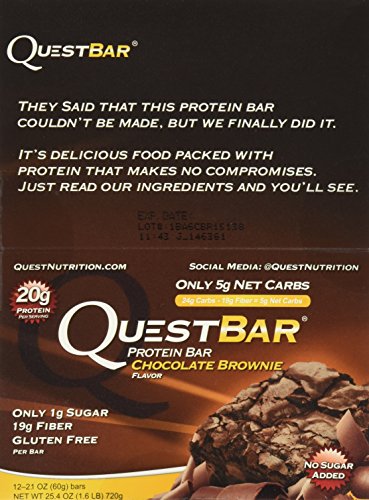 0700175966353 - QUEST BAR CHOCOLATE BROWNIE -2.12 OZ. BARS , BOX OF 12 - 2 PACK