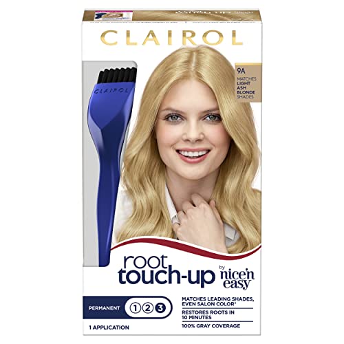 0070018100955 - CLAIROL ROOT TOUCH-UP BY NICEN EASY PERMANENT HAIR DYE, 9A LIGHT ASH BLONDE HAIR COLOR, 1 COUNT