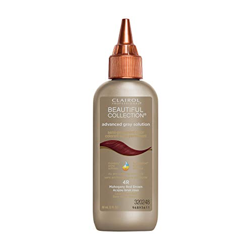 0070018102058 - CLAIROL PROFESSIONAL BEAUTIFUL COLLECTION, ADVANCED GRAY HAIR SOLUTION, SEMI-PERMANENT HAIR COLOR, 4R MAHOGANY RED BROWN, 3FL OZ