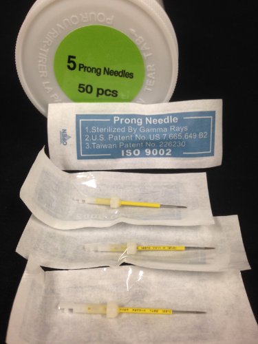 0700254306681 - BELLA DISPOSABLE 5 PRONG NEEDLE, 2 IN 1 INTEGRATED NEEDLE (50PCS IN A BOTTLE) FIT BELLA OR DRAGON BELLA PERMANENT MAKEUP KIT MACHINE