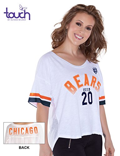 0700291495867 - CHICAGO BEARS TOUCH BY ALYSSA MILANO WOMEN'S WHITE SHIRT, X-LARGE
