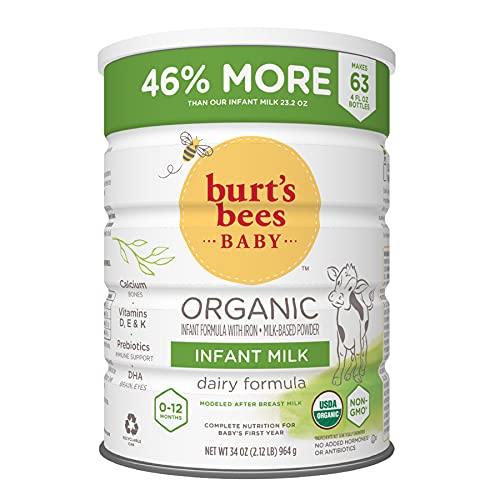 0070030165321 - BURTS BEES BABY ORGANIC INFANT MILK FORMULA WITH IRON, 34 OUNCE