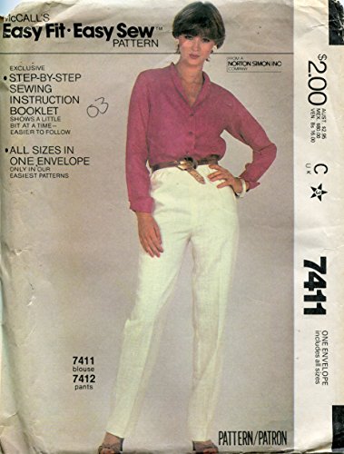 0700310266713 - MCCALL'S PATTERN 7411 MISSES' BLOUSE, SIZE 6-20