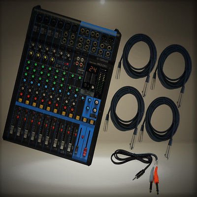 0700355947974 - YAMAHA MG12XU 12 INPUT, 4 BUS MIXER (WITH COMPRESSION, EFFECTS, AND USB) W/ CABLES