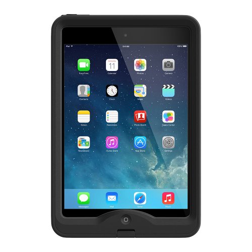 0700362681076 - LIFEPROOF NUUD WATERPROOF CASE WITH RETINA CASE FOR IPAD MINI 1 AND 2 - BLACK (RETAIL PACKAGING)